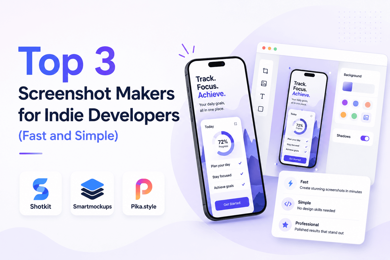 Top 3 Screenshot Makers for Indie Developers (Fast and Simple)