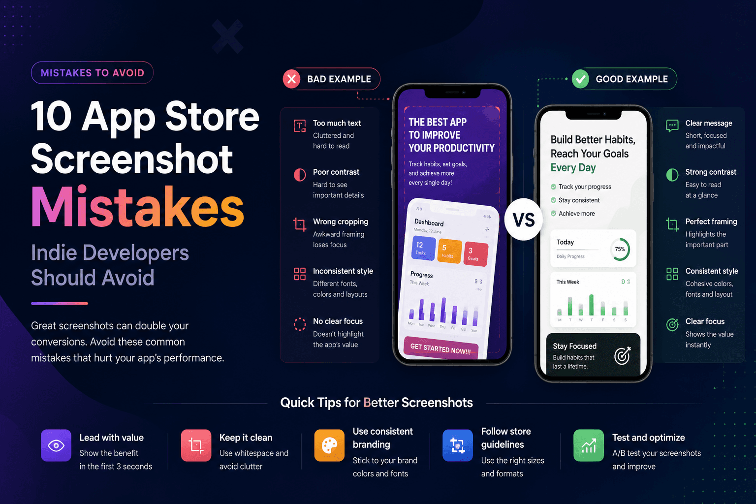 10 App Store Screenshot Mistakes Indie Developers Should Avoid